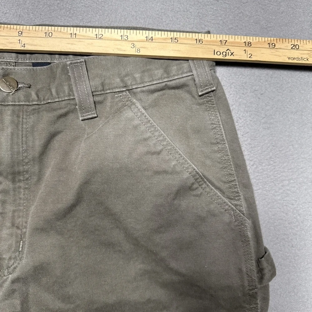 Carhartt Carpenter Relaxed Twill Utility Work Pants Mens‎ Sz 34x34 (32x33) Olive